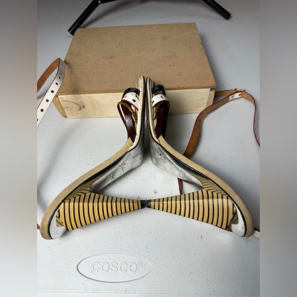 Fendi Multicolour Leather Ankle Strap Heeled Sandals Size 36 / US 6 - Picture 7 of 12